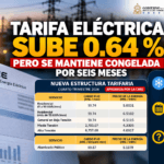 Tarifa eléctrica congelada por seis meses